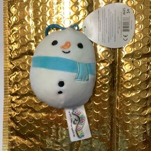 Squishmallows White Snowman Keychain